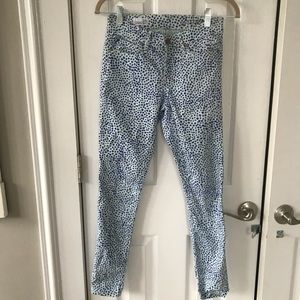Gap polka dot skinny jeans